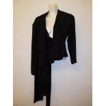 Ralph & Russo 18W11 J04, Jacket, Black, Size 34 (RRP £2,700) - Heavy Crepe Caddy Jacket with long as