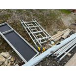 Lewis Tower Systems 2.4m Portable Aluminium Scaffold tower, 2x End Frames, 2 Diagonal & 6 Horizontal
