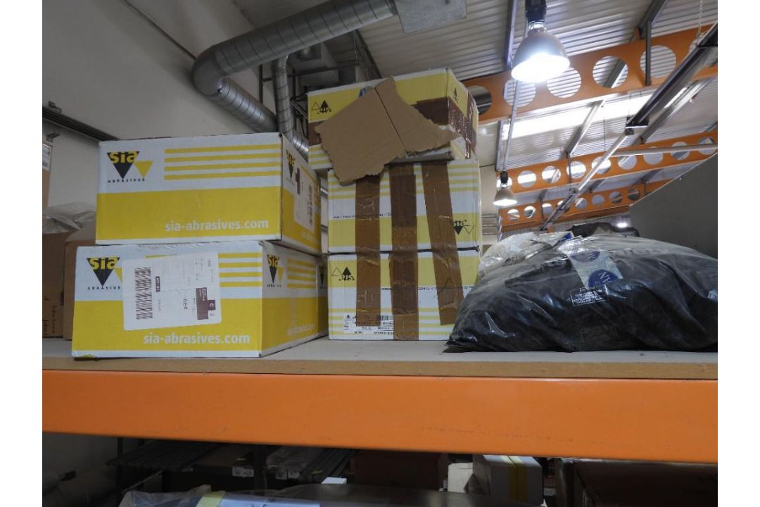 Contents of Racking Comprising, Disposable Coveralls, Sandblasting Hoods, Sia Wood Abrasives & Sundr - Image 6 of 7