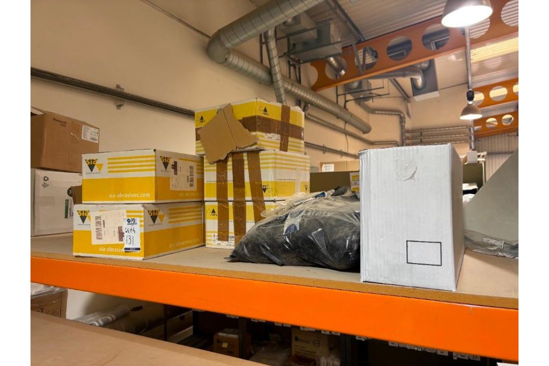 Contents of Racking Comprising, Disposable Coveralls, Sandblasting Hoods, Sia Wood Abrasives & Sundr - Image 3 of 7