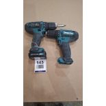 2 Makita DF333D Cordless Drills & 2 Batteries (Location: Wantage. Please Refer to Important Informat