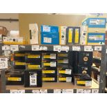 Contents of 4 Bays of Gray Shelving Comprising Various Mirka Abrasives, Backing Pads, Four Sided San