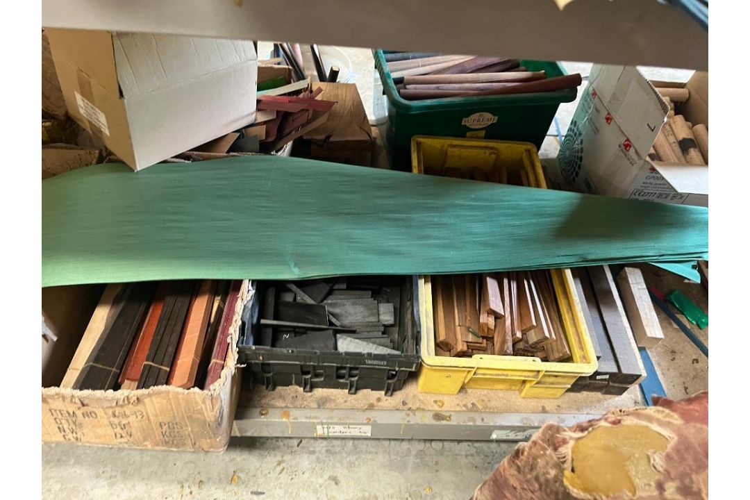 Contents of Rack of Assorted Veneer & Cue Components etc. (Rack Not Included) (Location: Worksop. Pl - Image 6 of 11