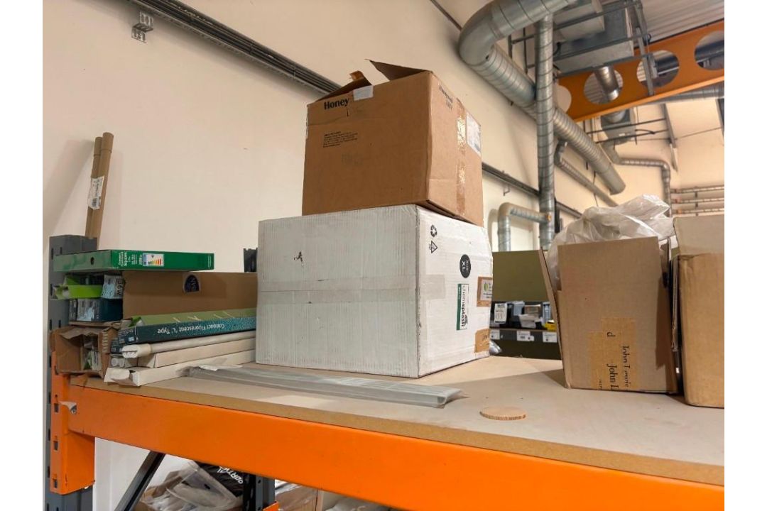 Contents of Racking Comprising, Disposable Coveralls, Sandblasting Hoods, Sia Wood Abrasives & Sundr - Image 1 of 7
