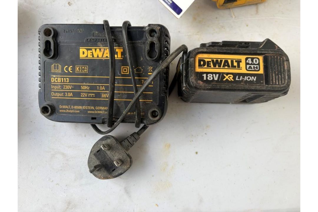 2 DeWalt DCF887 Impact Driver, & DeWalt Hammer Drill. With Charger & 18v Battery (Location: Brentwoo - Image 9 of 9