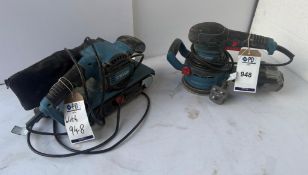 Erbauer ERO450 Random Orbit Sander, 240v & Erbauer EBS950 Belt Sander, 240v (Location: Brentwood. Pl