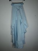 Ralph & Russo 18W S07 Bouquet Skirt , Light Blue ( RRP £ 5,400) Satin Duchess asymmetric pleated ski