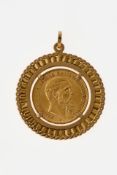 Münzanhänger mit Goldmark
