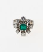 Smaragd-Brillant-Ring