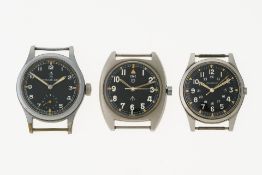 Drei Vintage Militäruhren: CWC, Benrus, W10