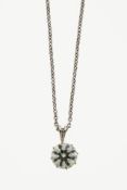 Halsschmuck mit Diamantsolitär ca. 2,87 ct
