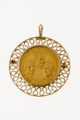 Anhängebrosche Gedenkmedaille Mondlandung