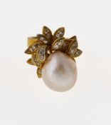 Ring mit großer Barockperle