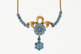 Mid-Century-Collier mit Farbsteinen