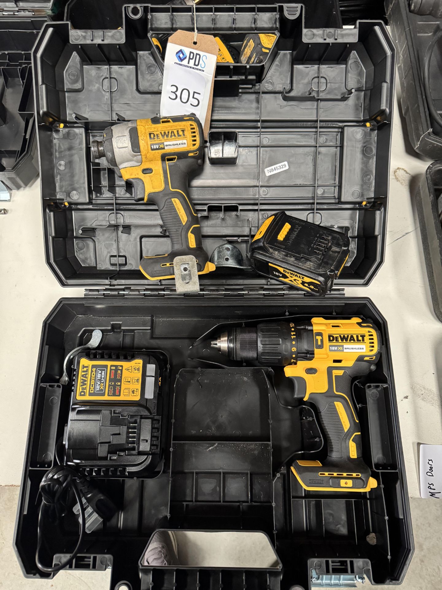 DeWalt: DCD778 Drill; a DCF787 Impact Driver with DCB183 Battery & DCB1104 Charger (Location: