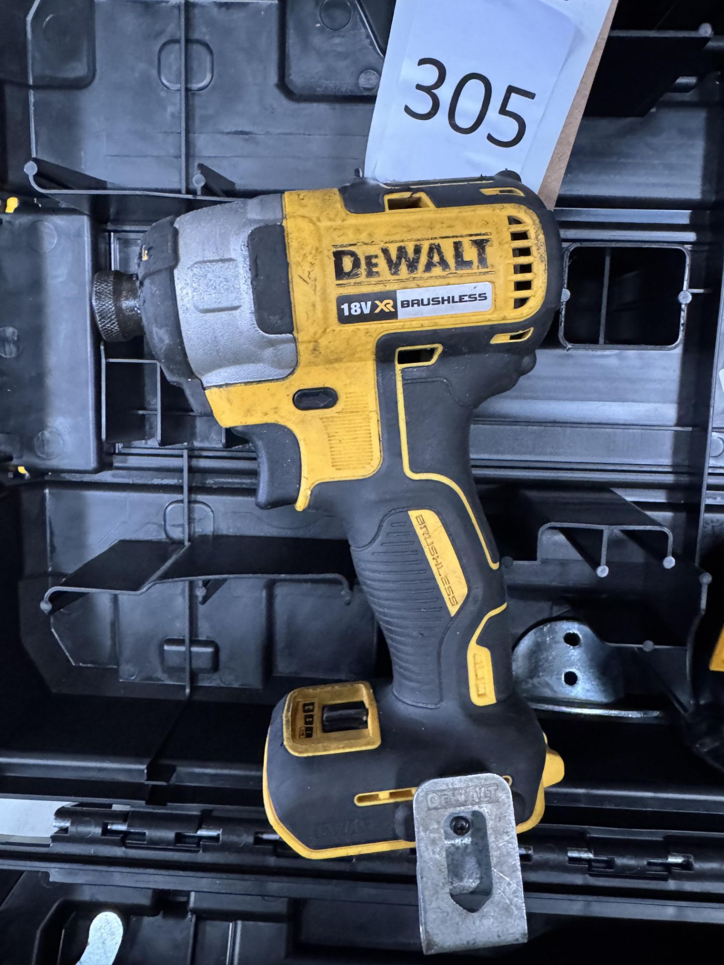 DeWalt: DCD778 Drill; a DCF787 Impact Driver with DCB183 Battery & DCB1104 Charger (Location: - Image 4 of 5