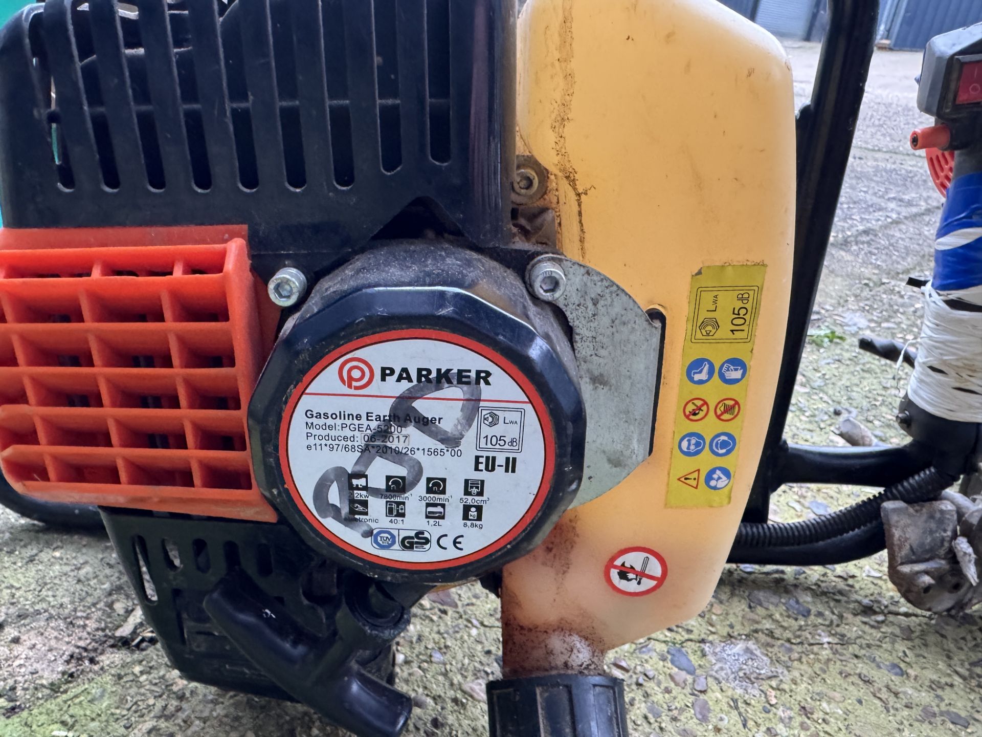Parker PGEA 5200 Petrol Driven Post Hole Auger with 4 Attachments (Location: Brentwood. Please Refer - Image 2 of 2