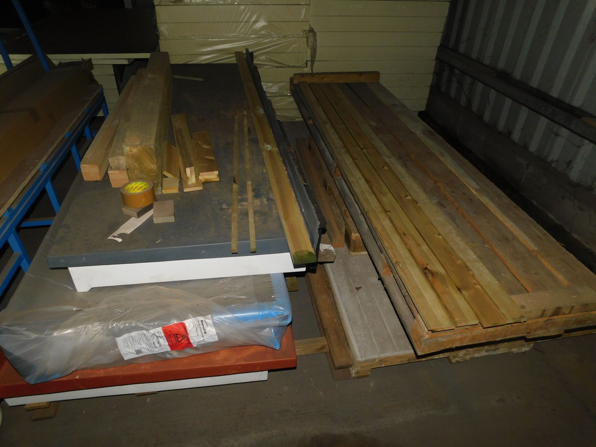 2 Mobile A-Frames, 2 Pallets & Contents of Assorted Building Materials ...