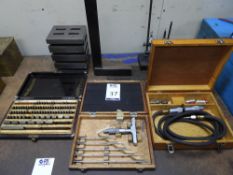 Engineering Square, Part Set Slip Gauges, 2 Dial Gauge Stands, Box Plate etc (Location: Ashford,