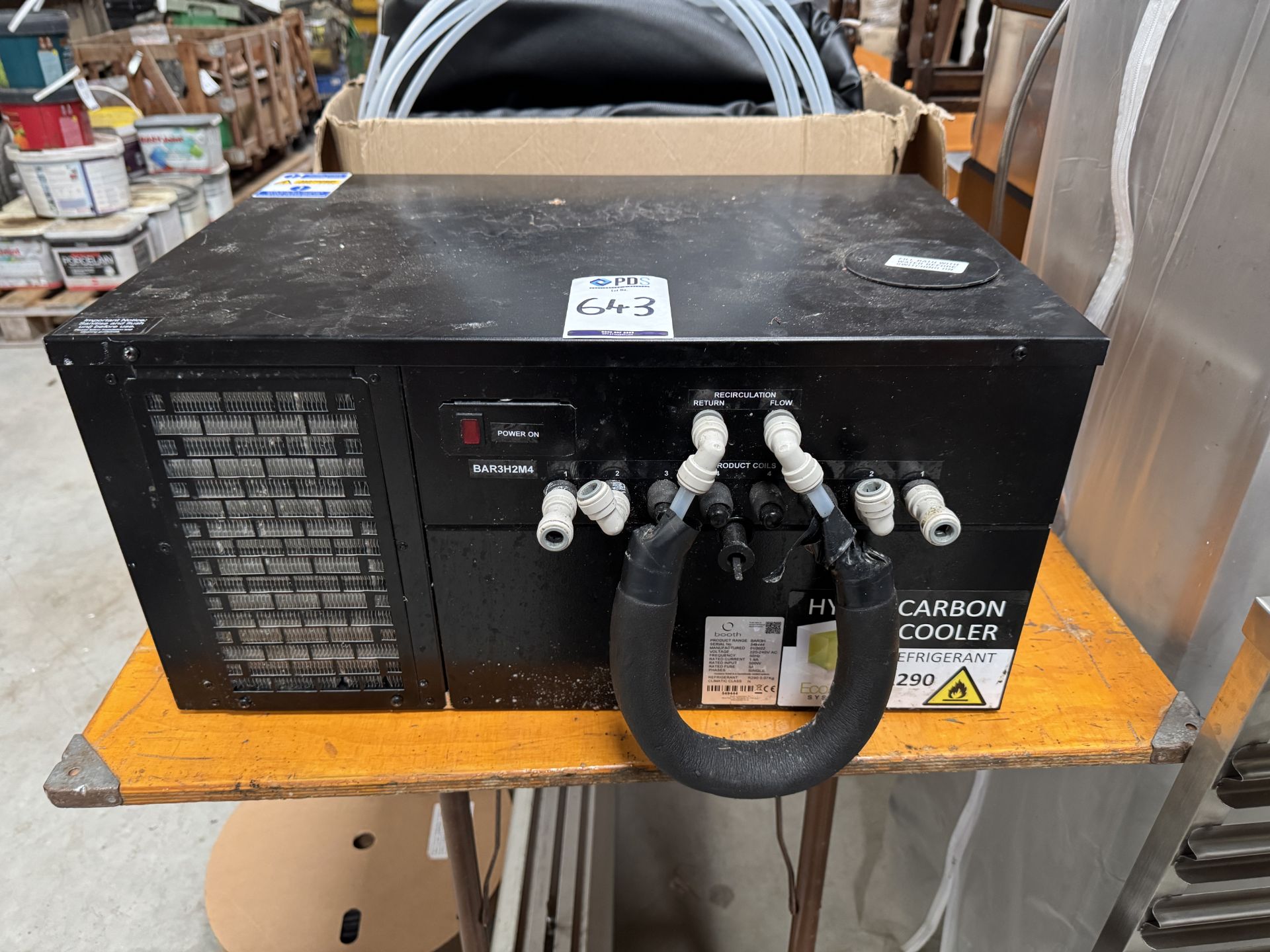 Booth Type BAR3H Hydrocarbon Portable Bar Cooler, Single-Phase, 240v with Ancillaries (Location: