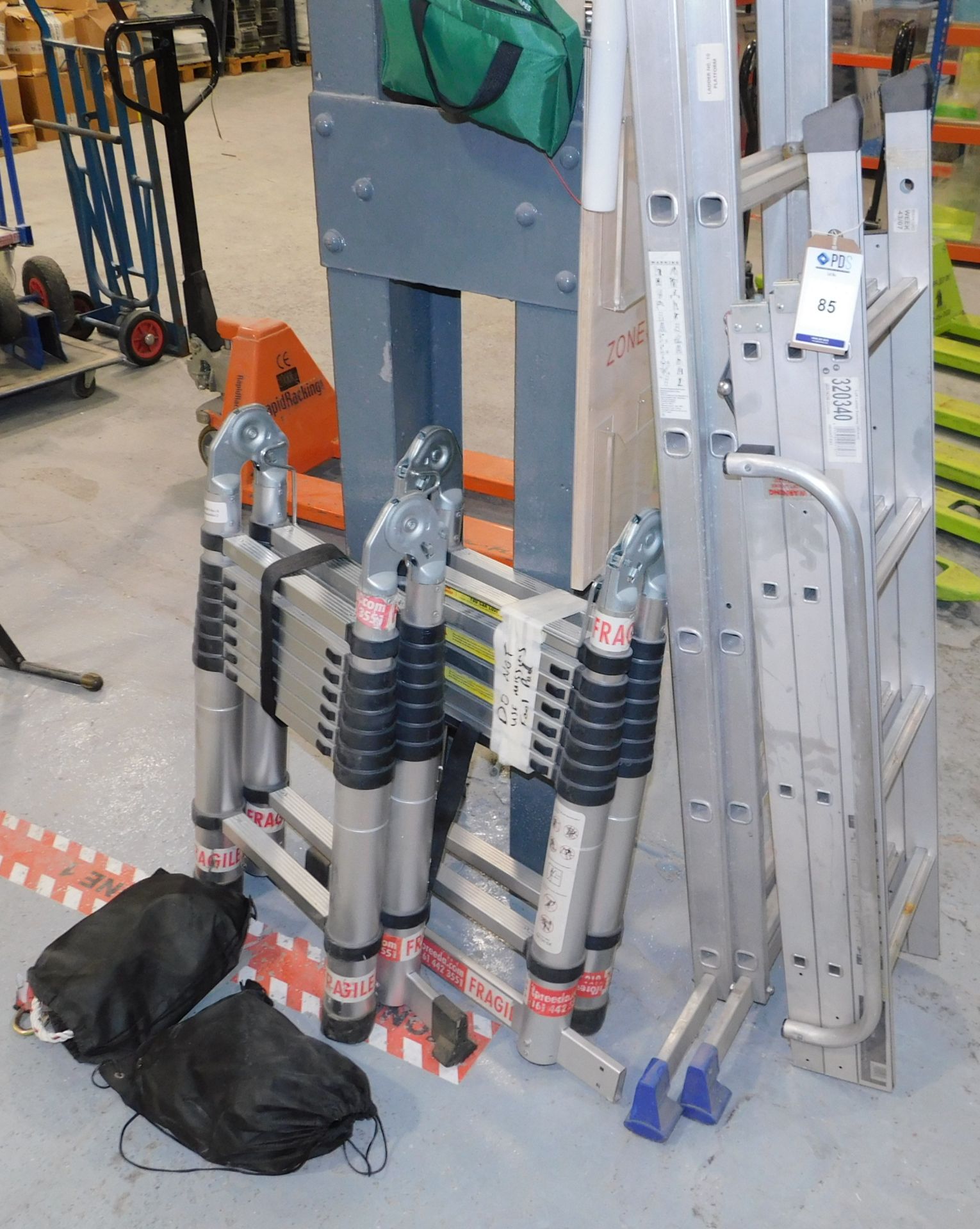 2 Extendable Aluminium Ladders, Double Extension Aluminium Ladder, and ...