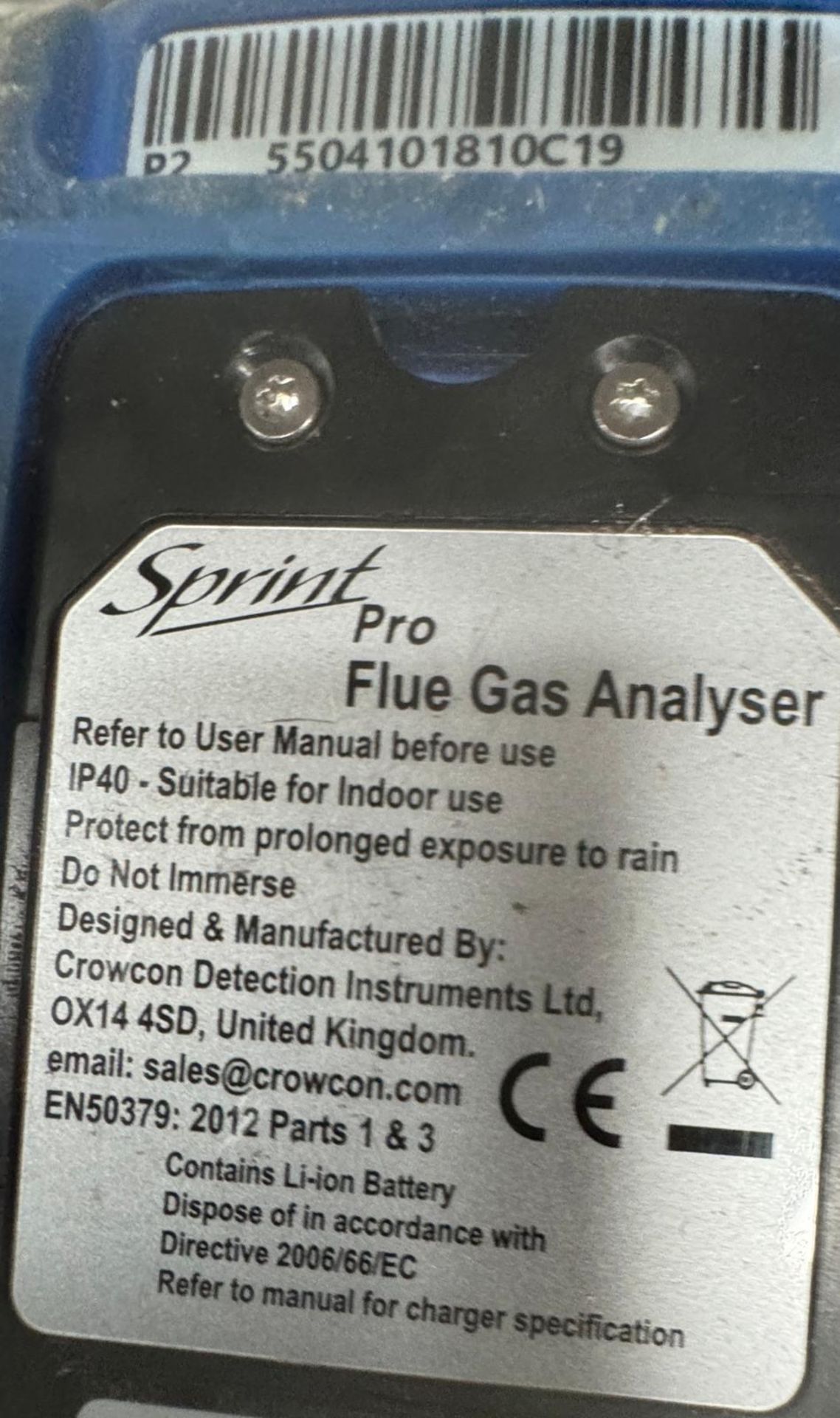 Anton Sprint Pro Flue Gas Analyser (Location: Brentwood. Please Refer to Important Information) - Image 4 of 5