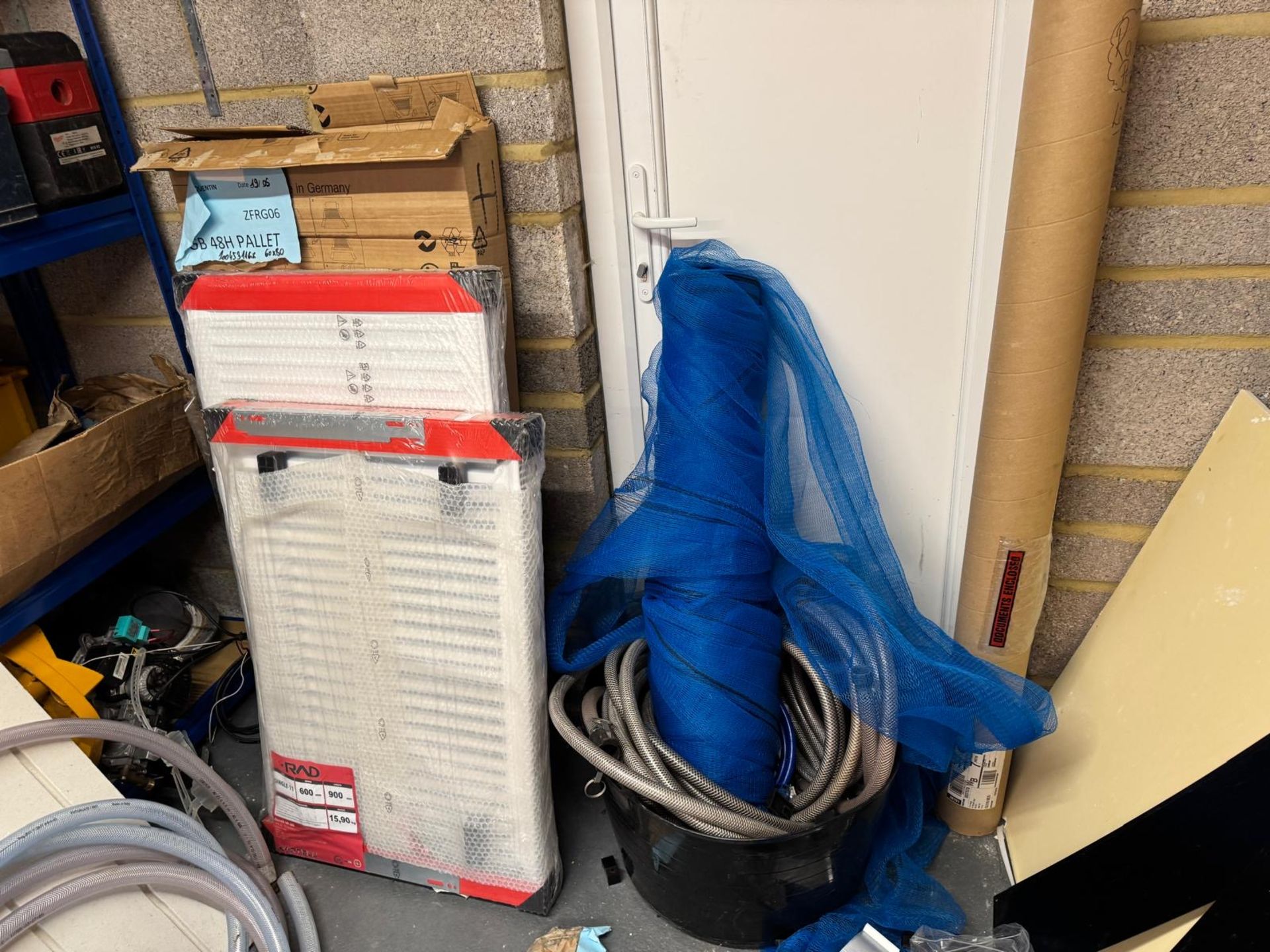 Entire Contents of Rear Storeroom Comprising: Slotted Steel Shelving, Plastic Tubing, Procrate V2, - Image 4 of 9