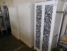 3 Double Door Wardrobes/Shelving Units (Location: Stockport. Please Refer to Important Information)
