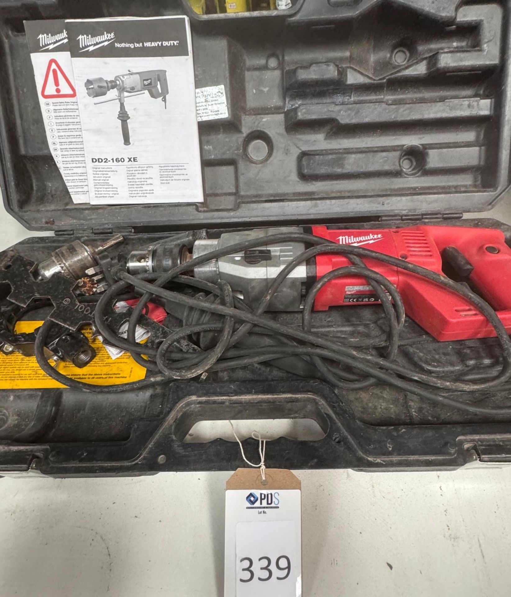 Milwaukee DD2-160 XE Diamond Drill, 240v (Location: Brentwood. Please Refer to Important