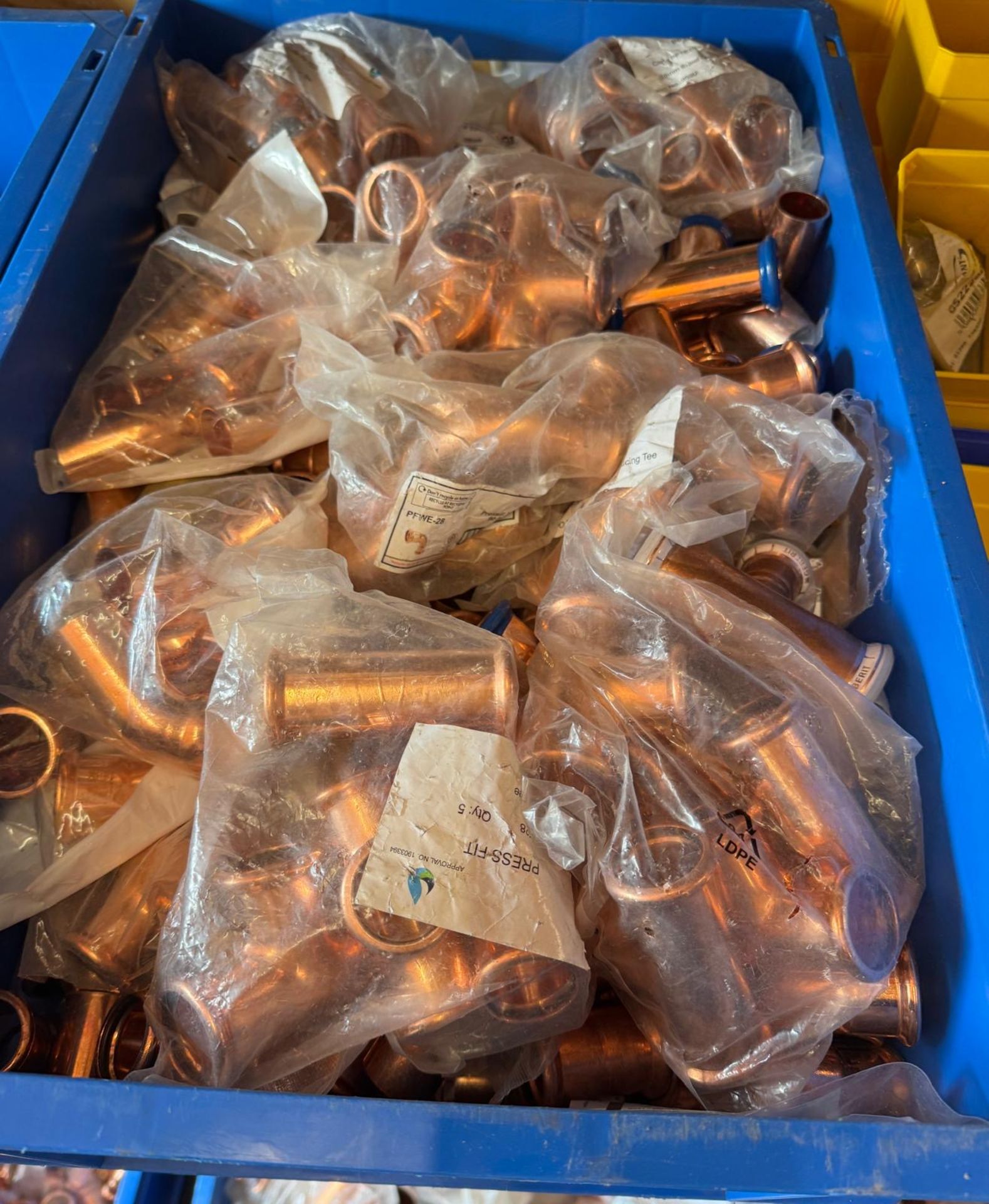 Large Quantity of (Predominately) Copper Fittings Contained In Fourteen Crates & Small Quantity of - Image 15 of 20