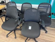 Five Operators’ Mesh Back Swivel Chairs (Location: Camberley, Surrey. Please Refer to Important