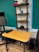 Sharp Model 32EE6K LCD TV, Two Artificial Plants, Light Oak Effect Side Table, Five Tier Stand, &