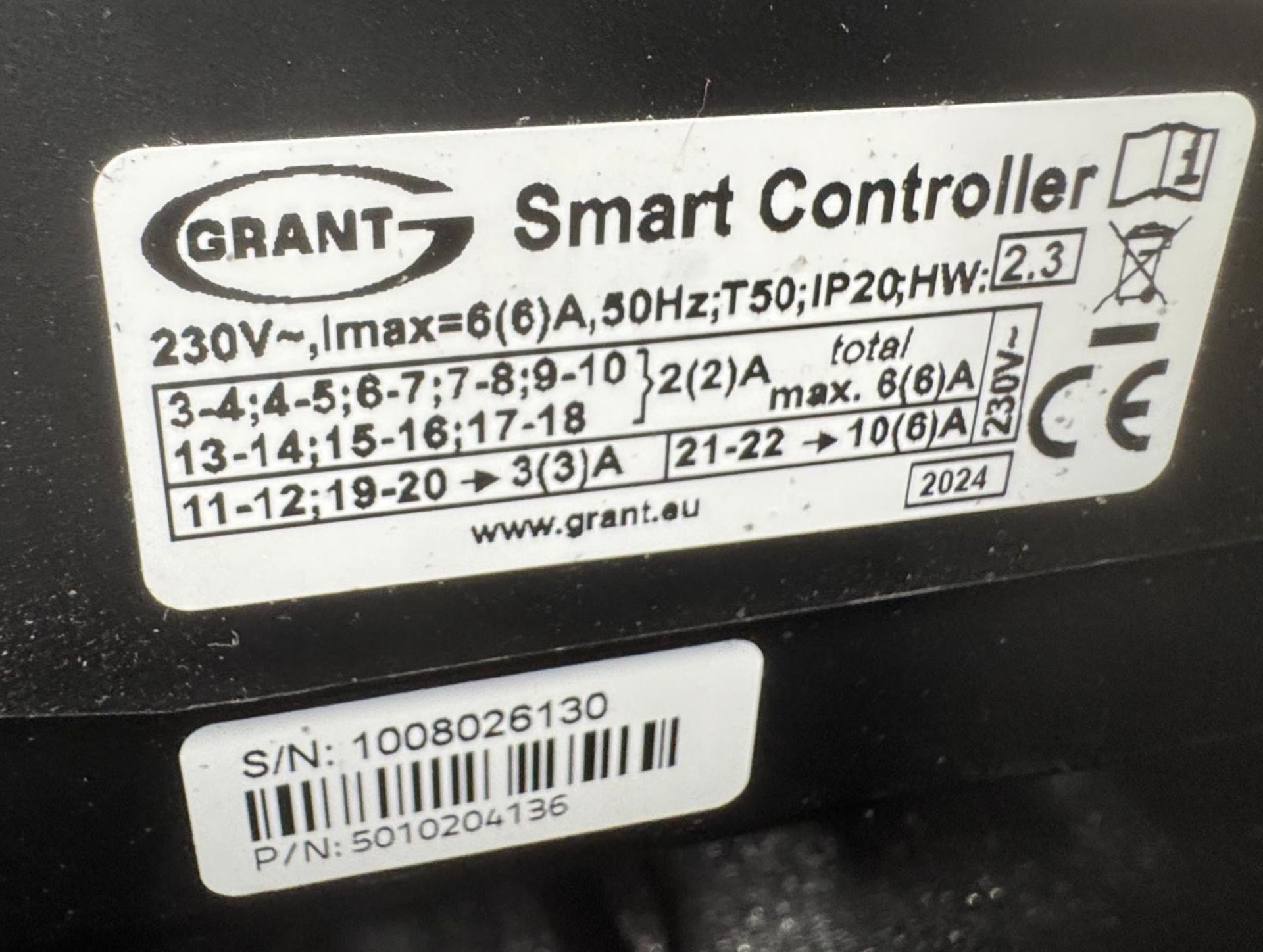 Grant Smart Controller Wiring Centre with Sensors (2024), Serial Number 1008026130(Location: - Image 2 of 2