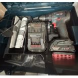 Bosch Cordless Drill with GAL 1860 Charger & 18v Li-Ion Battery GSB 18v-55(Location: Brentwood.