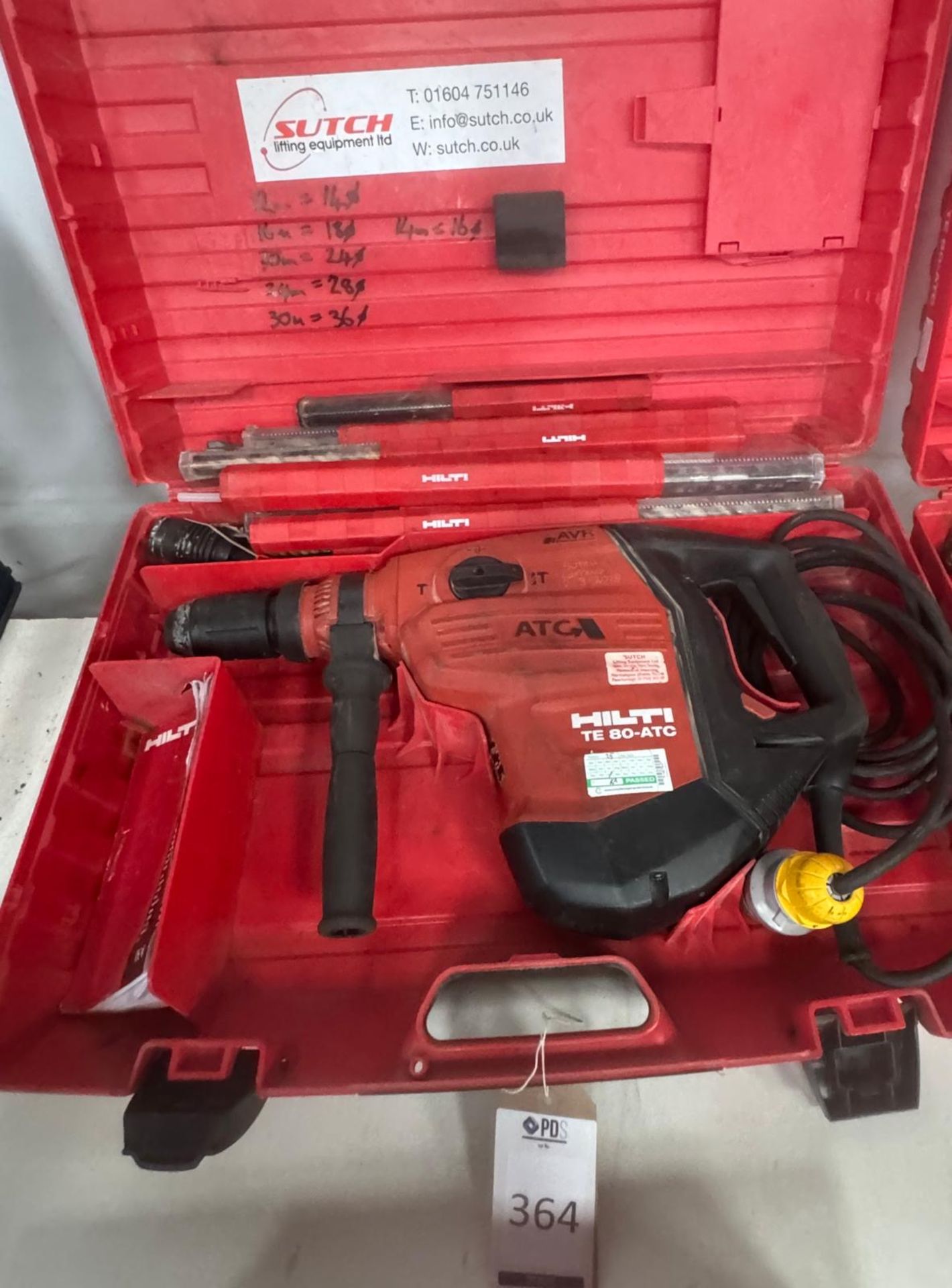 Hilti TE 80-ATC Hilti TE80 0-ATC Rotary Breaker/Demolition Hammer, 110v & Quantity Hilti Drill