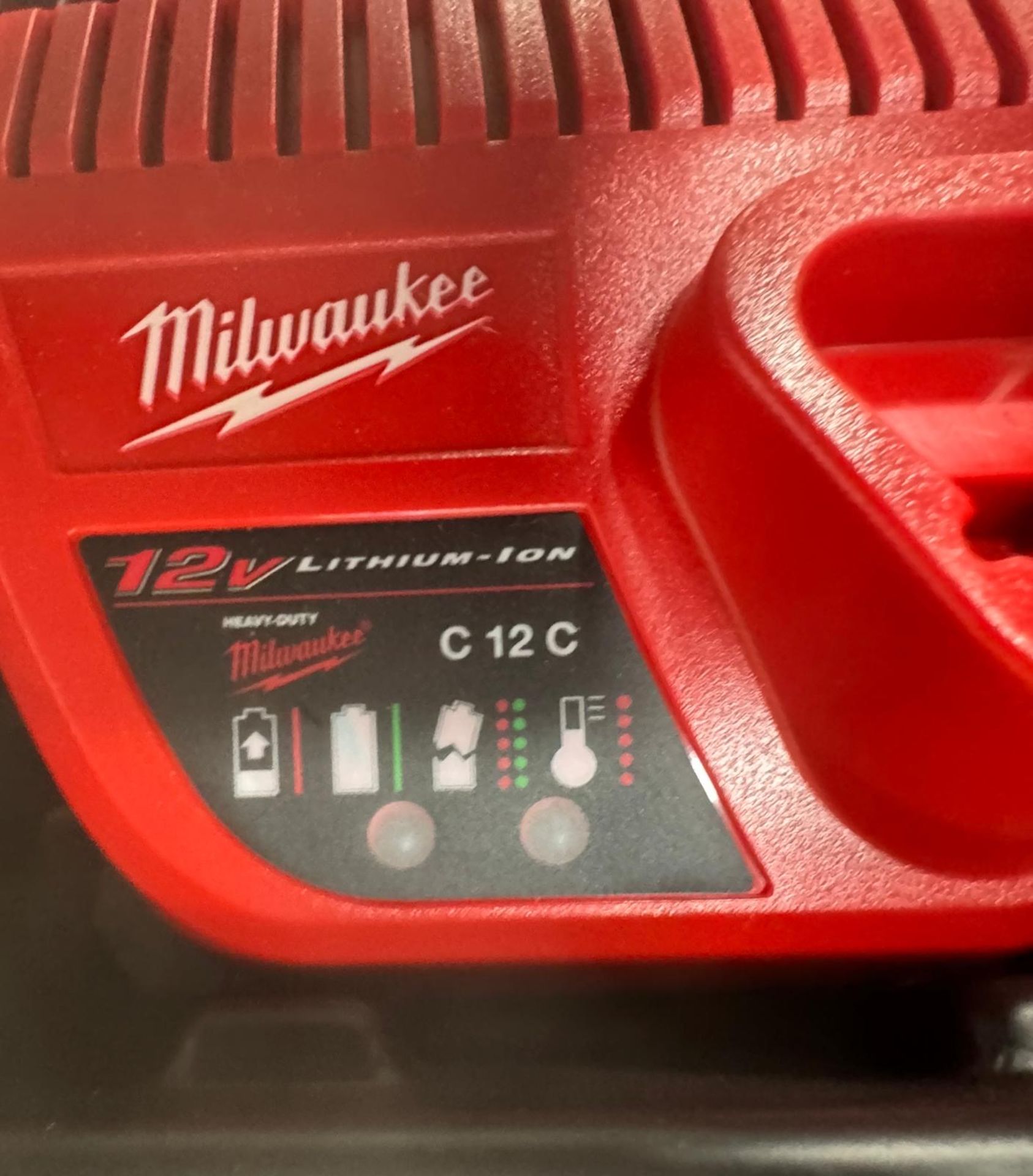 2 Milwaukee Lithium-Ion Chargers, Battery & Carry Case (Location: Brentwood. Please Refer to - Image 2 of 3