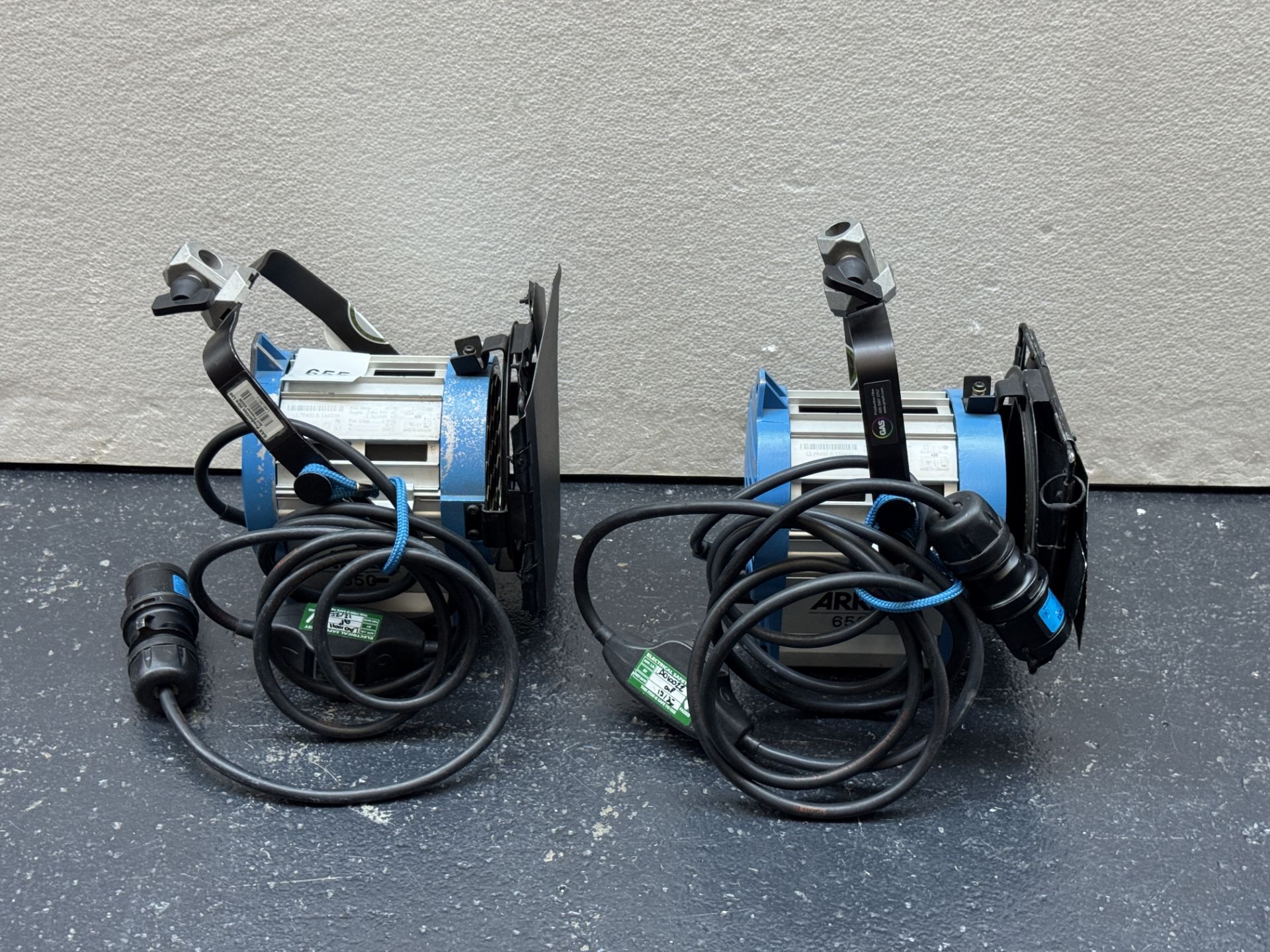 2 Arri 650 Plus Fresnel Studio Lights