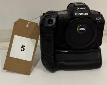 Canon R5 Camera Body, Serial Number 183029001190 with Canon BG-R10 Battery Grip