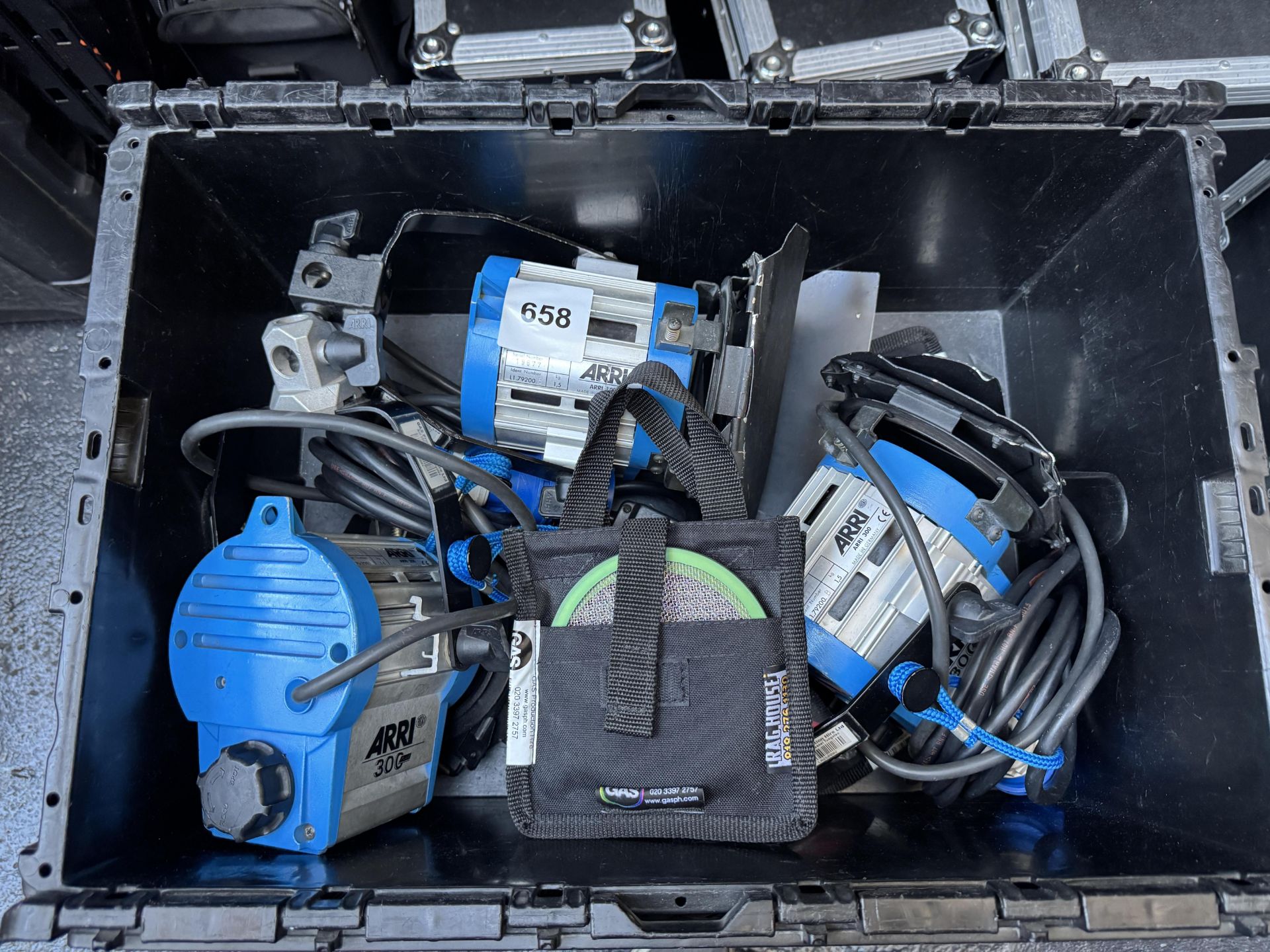 3 Arri 300 Plus Fresnel Studio Lights
