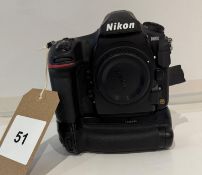 Nikon D850 Camera Body with MB -D18 Multi Power Battery Pack and 2 Batteries Serial Number; 6045825