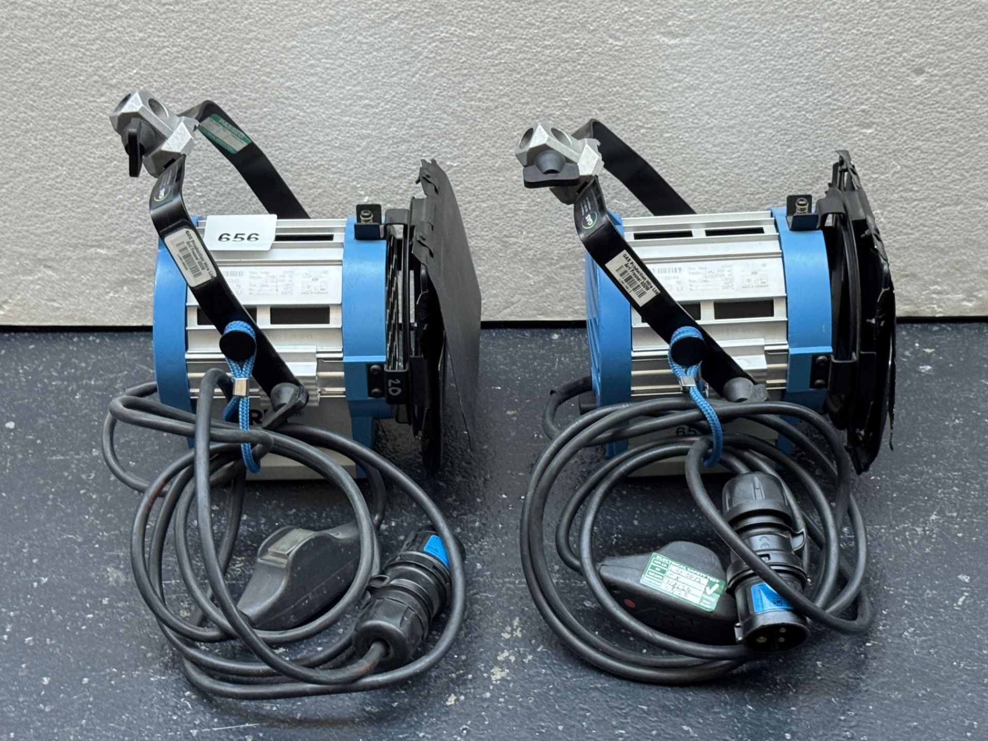2 Arri 650 Plus Fresnel Studio Lights