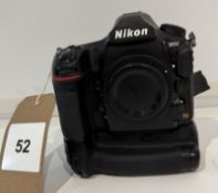 Nikon D850 Camera Body with MB -D18 Multi Power Battery Pack and 2 Batteries Serial Number; 6045074
