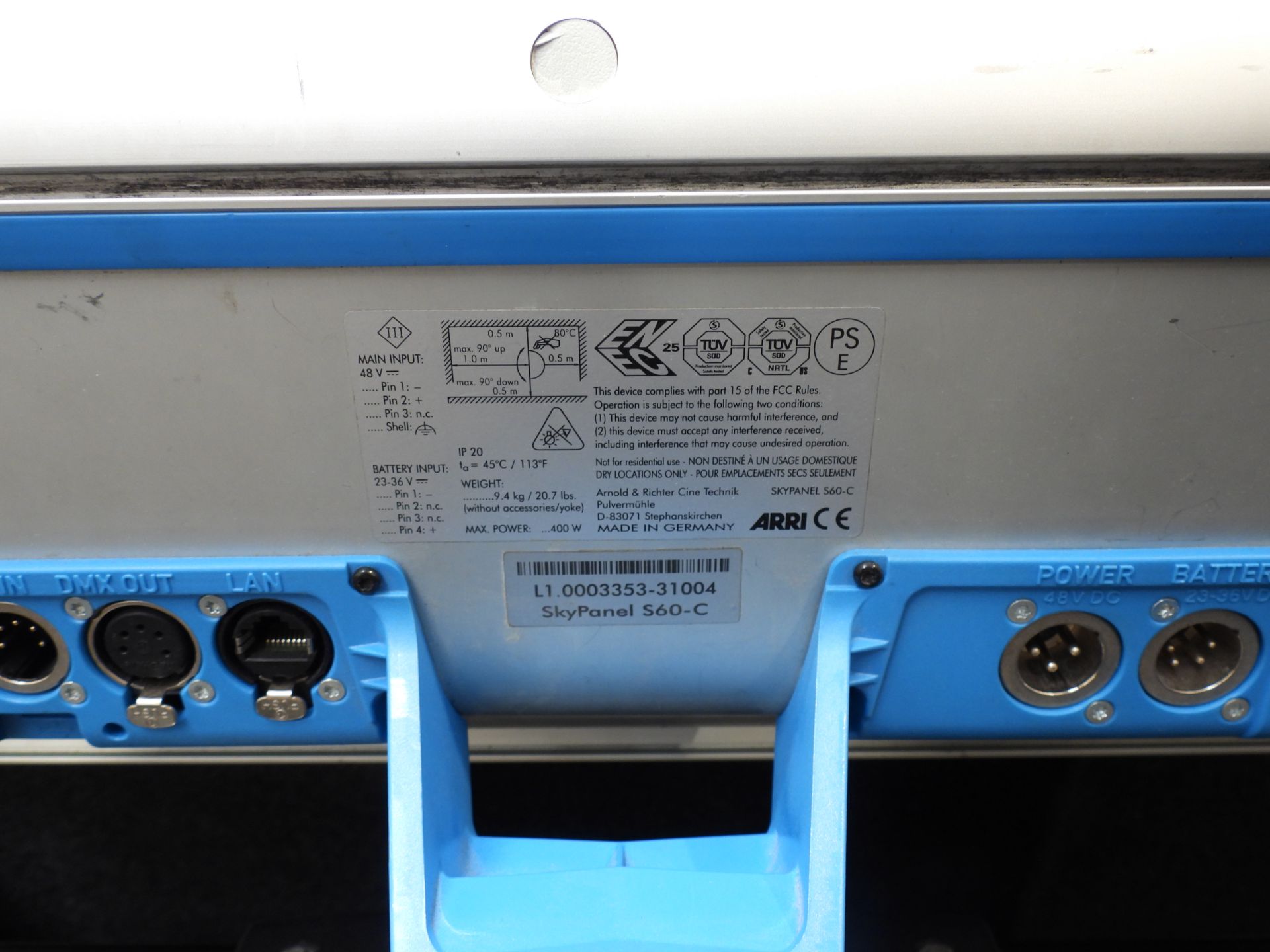 ARRI Skypanel S 60-C Lighting Unit, Serial Number L1.0003353-31004 with Accessories in Flight Case - Image 3 of 5