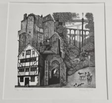 Hillary Paynter (British born 1943), 'Black Gate', limited edition wood engraving No 72/50, signed