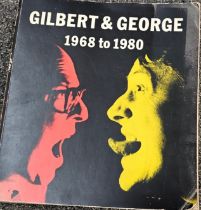 After Gilbert and George, a montage of six small coloured prints, 'Boot' 1989, 'Tears' 1987, '
