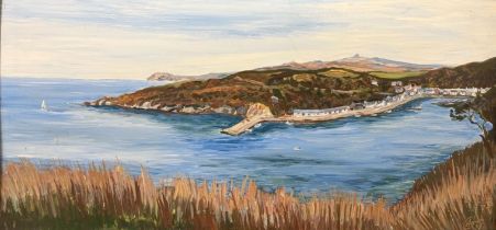Royston Hopson (Welsh 1927-2003), Lower Town Fishguard, signed and dated '88. Gouache on board.