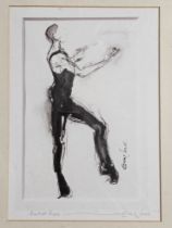 After Elkes Jones (Welsh 20th century), 'Ballet Ruse', monochrome print, signed in pencil and in the