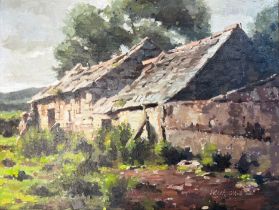 Mark O'Neill (Irish born 1963), 'Kiltealn Tumbledown', signed and dated 2002. Oils on board. 32x41cm
