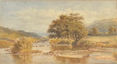 Albert Ayling ARCA (British 1828-1905, lived and worked in North Wales), 'The Stepping Stones, on