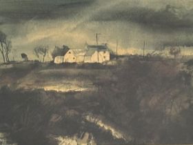 After John Knapp Fisher (British worked in Wales, 1931-2015), 'Building on Waun Fawr', limited